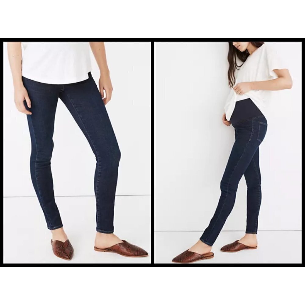 💕MADEWELL💕 Maternity Over-the-Belly Tencel Skinny Jeans ~ Orland Wash 28 NWT